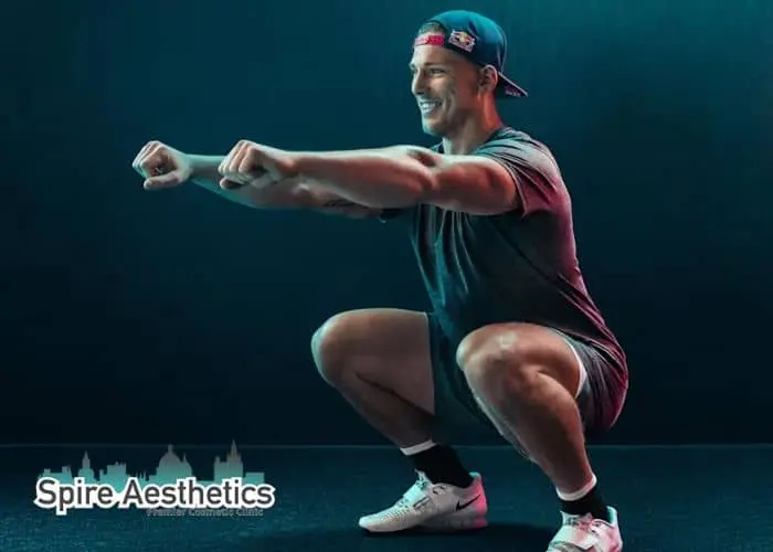 Image of man build leg muscle Tamworth through exercise