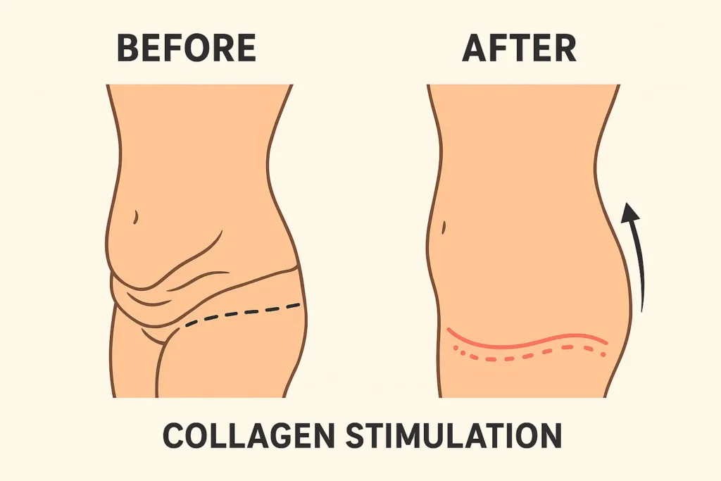 Before and after results for sagging skin after weight loss injections Tamworth